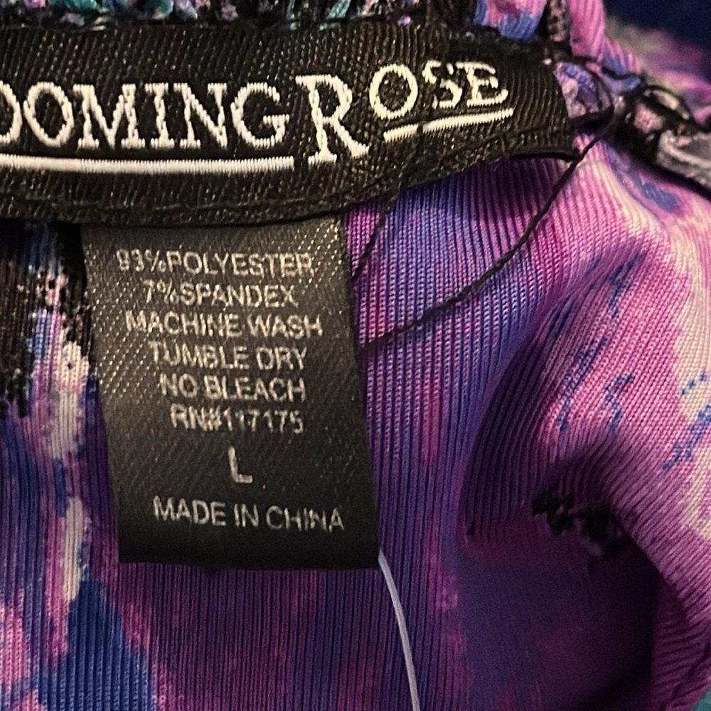 Vibrant Floral Maxi Dress in Purple and Blue - Picture 16 of 17